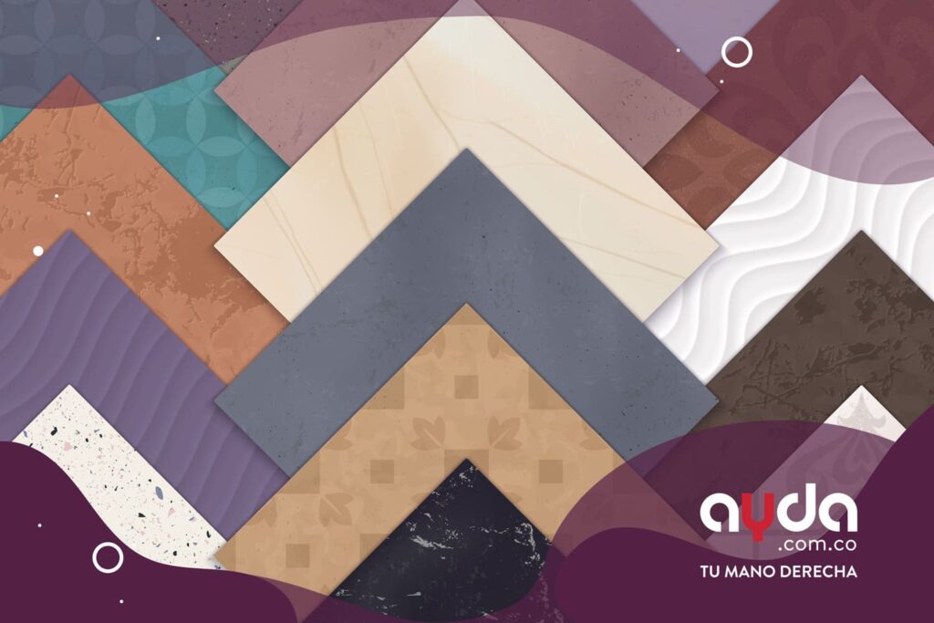 Varios tipos de baldosas en exhibición para escoger la mejor